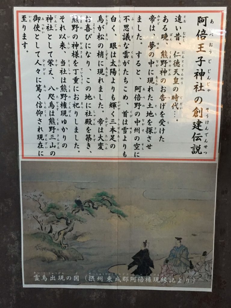 阿倍王子神社の創建伝説